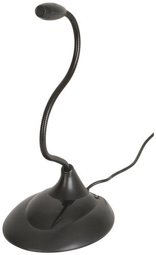 PC Desktop Microphone 3.5mm Plug & 2m Cable Omnidirectional Flexible Neck Angle