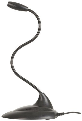 PC Desktop Microphone 3.5mm Plug & 2m Cable Omnidirectional Flexible Neck Angle
