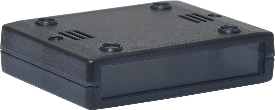 Ritec 105x80x25mm Black ABS Plastic Translucent Case with Bottom Ventilation