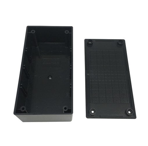 Black ABS Plastic Jiffy Box 130 x 68 x 44mm