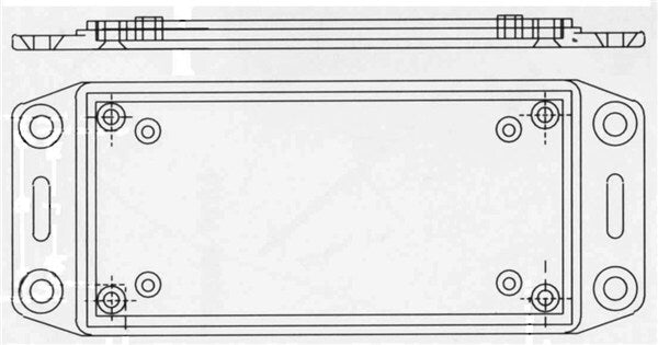 Jiffy Box Black with mounting flange 83X54X31 - UB5