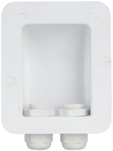 Powertech Solar Cable Entry Point White ABS Twin Cable Gland IP67 HS8866