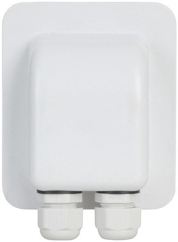 Powertech Solar Cable Entry Point White ABS Twin Cable Gland IP67 HS8866