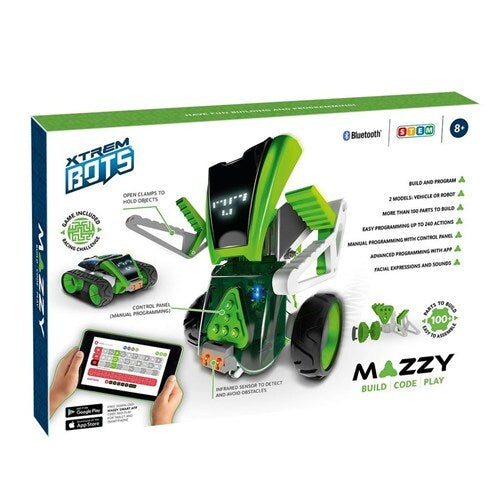 Battery powered plastic materoial Mazzy Xtreme Bots Kit with Bluetooth Technology