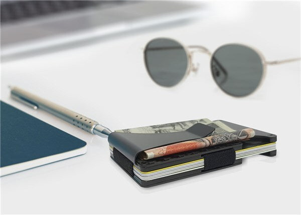 RFID Blocker Carbon Fibre Aluminum Card Holder Military-Grade RFID Metal Shield