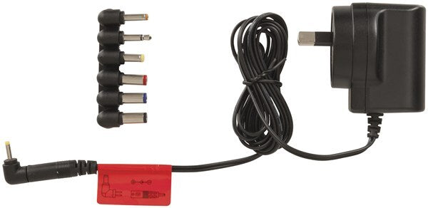 6V DC 800mA Ultra-Slim Power Supply 7DC Plugs  1.7m lead 100-240VAC 50/60Hz
