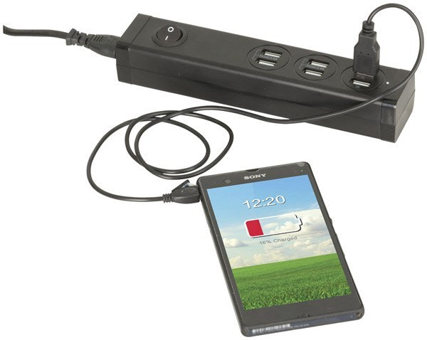 Powertech 6 Port USB Hub Powerboard 3pin AU Plug 6.8A