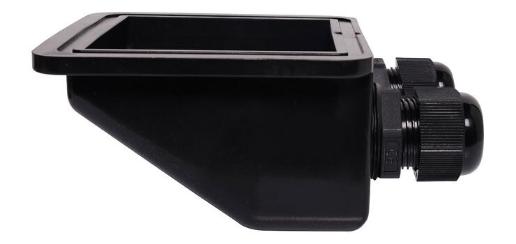 Dual Gland Cable Entry point for Caravans with Roof Mounted Solar Panels Black