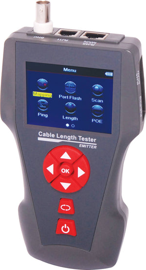 Network & Coaxial Cable Length Tester With PoE/PING