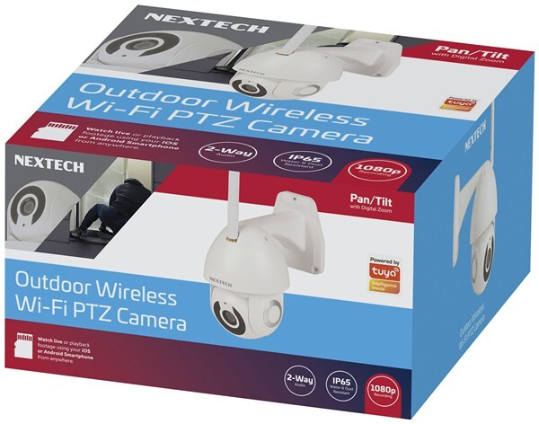 Nextech 2 Way Audio & Record Outdoor Motion Detection Wireless Wi-Fi PTZ Camera