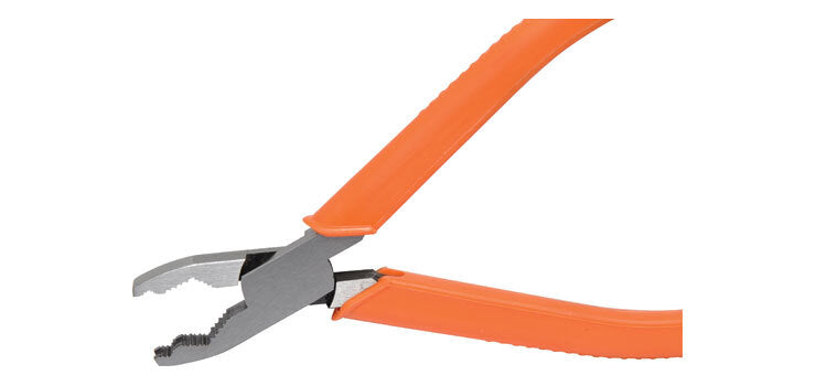 Screw Removal Pliers Serrated end face opening for secure screw head grip