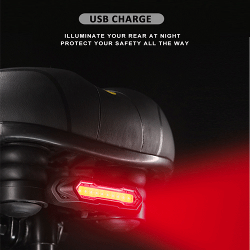 Sansai USB Rechargeable 5modes Dual color Red & White Bicycle Tail light