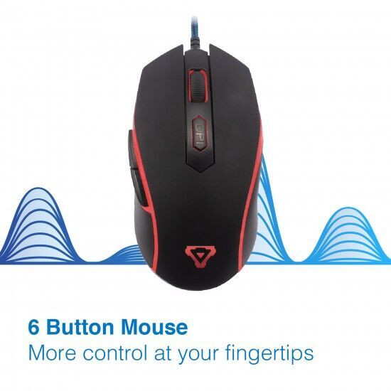 Laser PC Gaming Combo RGB Full Size LED Keyboard Mouse Headset Mouse Pad Bundle