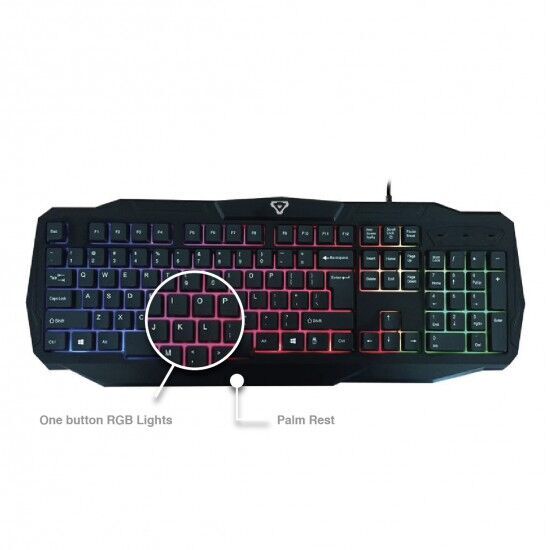 Laser PC Gaming Combo RGB Full Size LED Keyboard Mouse Headset Mouse Pad Bundle