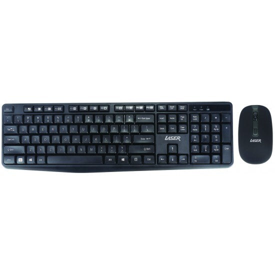 Laser Multimedia Wireless Keyboard & Mouse Combo Ultra-Slim Style Home & Office