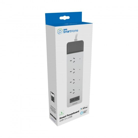 Laser Smart Home WiFi 4 Outlet 1.5m Cable Power Board with 2 USB Ports