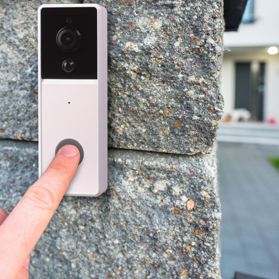 Laser Doorbell White Smart Full HD Video Two Way Talk with Chime Wi-Fi 2.4GHz