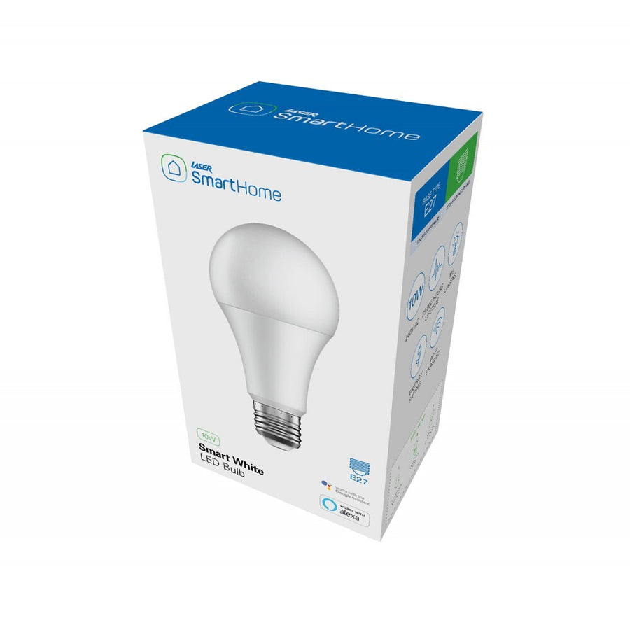 Laser Smart Bulb White 10W E27 240V 1000 Lumens with WiFi Timer & Remote Control