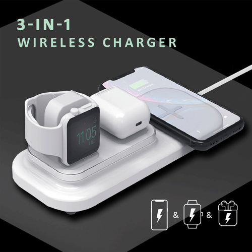 Sansai 3 in 1 Wireless Charger Charge Mobile Phone iWatch and AirPods