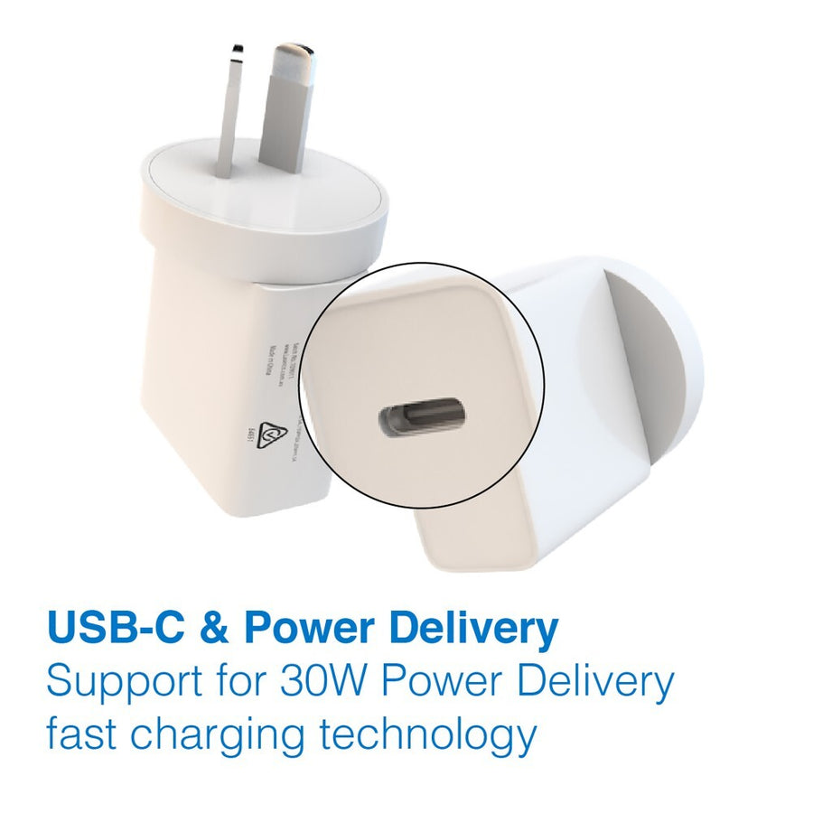 Laser Travel Fiendly Chargecore USB-C 30W Dual PD  Wall Charger
