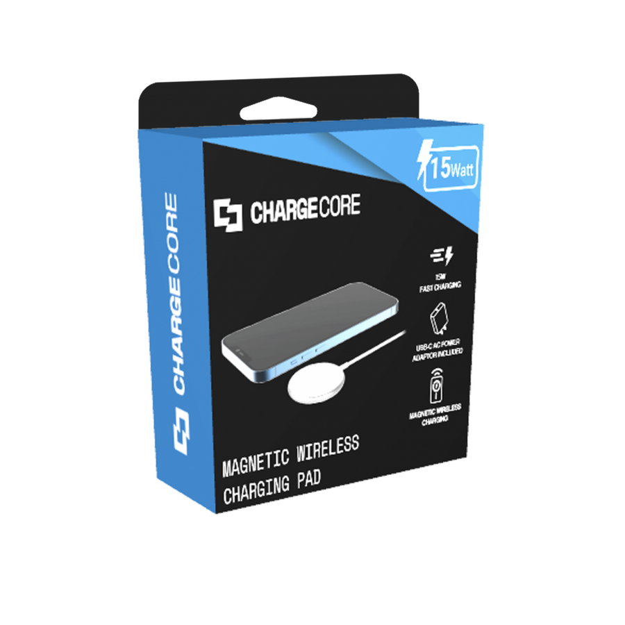 Laser Chargecore 20W Magnetic Wireless Charging Pad Power Adaptor Included USN-C