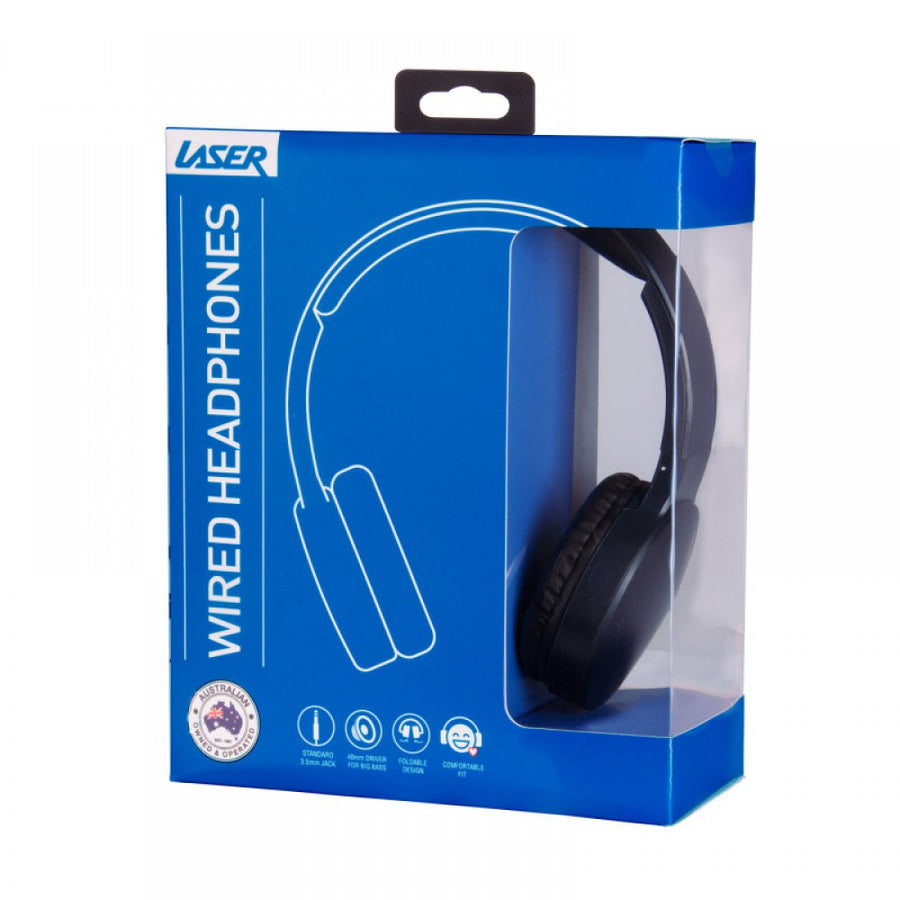 Foldable Headphones with 3.5mm Cable On-Ear Padded Design Black & Gold White