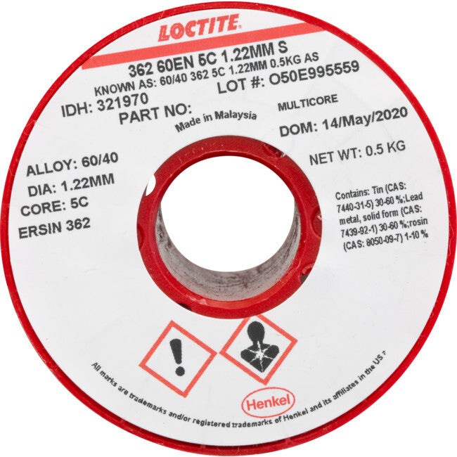 LOCTITE 22500MCS 60-40 500g 0.71mm Solder wire
