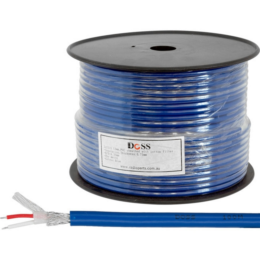 Pvc 100 Mic Doss Audio Mic PVC Sheathed with Cotton Filler Cable Roll Reel Blue 10 ...