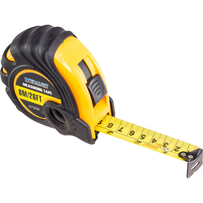 MEDALIST Protective Rubber Case Measuring Tape 8m-26ft