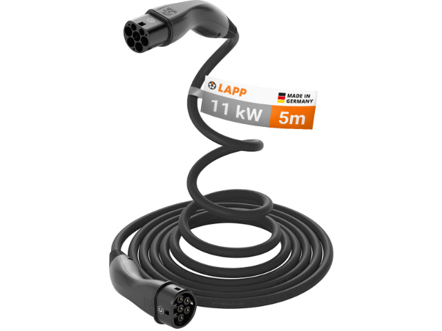 LAPP EV Helix Charge Cable Typ 2 (11kW-3P-20A) 5m - Black – Bourne ...