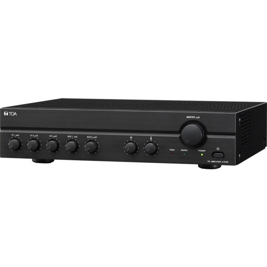 TOA 240W 100V Only Rack Mountable PA Amplifier 3X Mic 2X Aux -Vox Muting Black