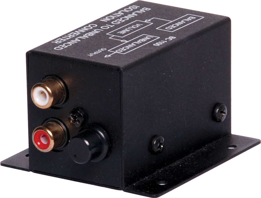 REDBACK 10dB Balanced to Unbalanced XLR-RCA Isolation Converter