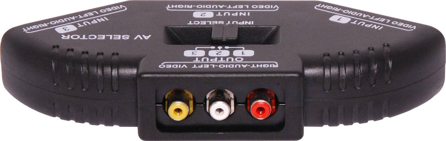 Dynalink Stereo Composite 3 Way RCA Signal Audio Video Switcher