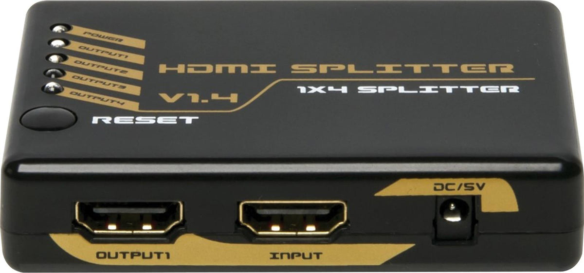 4 Way HDMI Splitter V1.4a 10.2Gbps Bandwidth 12bit deep colour HD loss ...