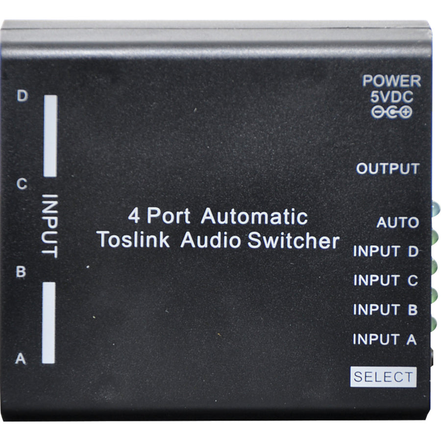 4 Way Auto Toslink S PDIF Audio Switcher Supports PCM/LPCM and bitstream