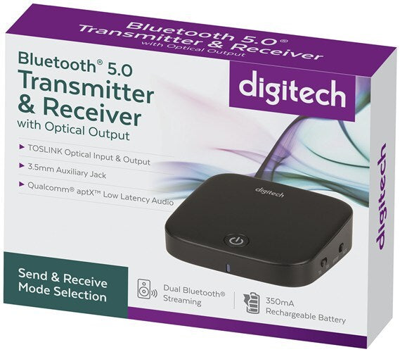 Digitech Bluetooth 5.0 Audio Rechargeable and Portable Transmitter Receiver