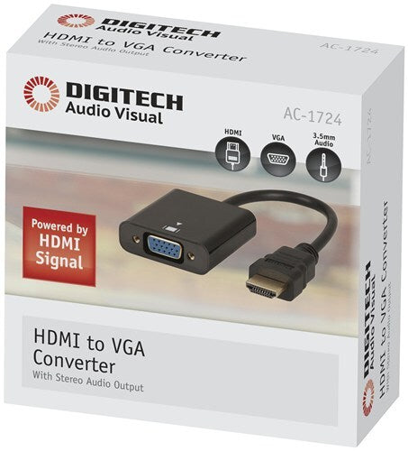 Digitech Travel HDMI to VGA Stereo Audio Converter