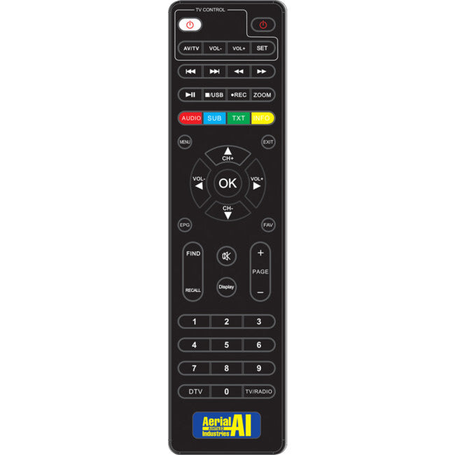 Aerial Industries DVB-T HD Set Top Box with USB Record & Play Remote Control