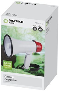 Digitech Compact Megaphone with Siren Generator Carry Strap and Folding Handle