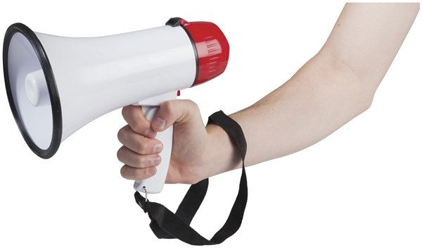 Digitech Compact Megaphone with Siren Generator Carry Strap and Folding Handle