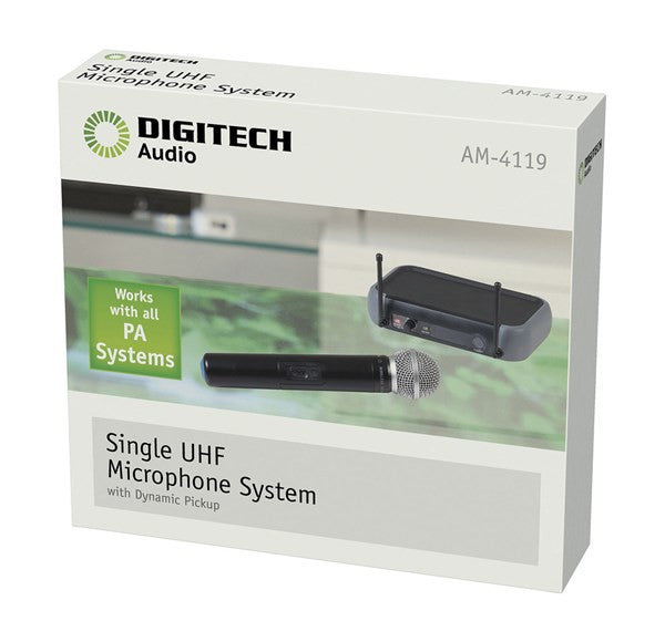 Digitech Single Channel Wireless UHF Microphone Works with all PA Systems