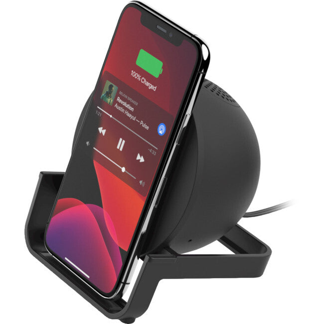 Belkin  10W QI Boost Charging Stand with Bluetooth Speaker Black