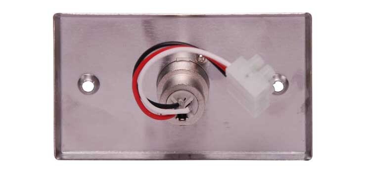 Redback 3 Pin XLR Dual Horizontal Steel Microphone Wallplate