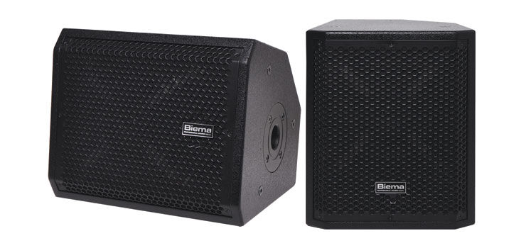 Biema 2 Way 8 inch 75W Coaxial PA Pro Speaker Pair Designed in the USA ...