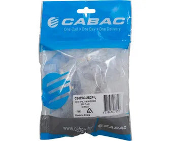 Cabac RJ45 8P8C 50PK Cat6 Low Contact Resist 2 Piece High Quality Pin UTP Plug