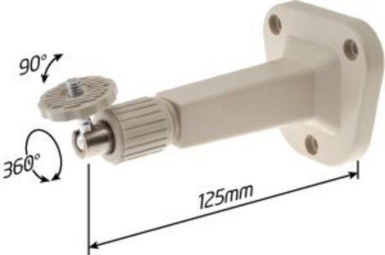 DOSS Small CCTV Platic Camera Braket Beige Max 3kg 150mm x 90mm