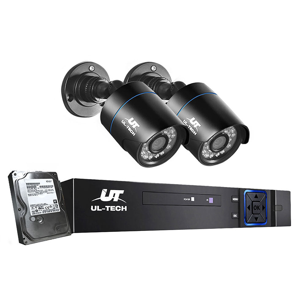 UL-tech CCTV Security System 4CH DVR 2 Cameras 1TB Hard Drive – Bourne ...