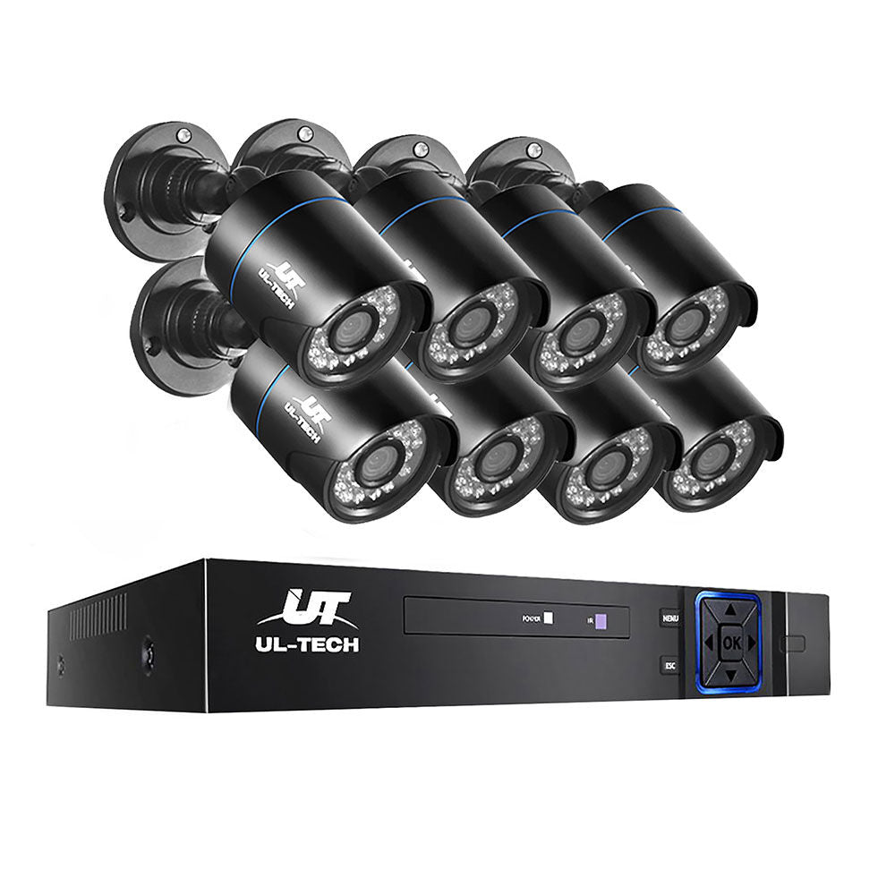 UL-tech CCTV Security System 8CH DVR 8 Cameras 1080p – Bourne Electronics