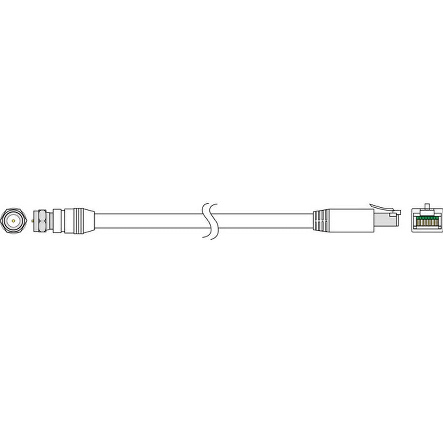 CATV or RF Over Cat5E Extender RJ45 Male to RG6 Coax Cable 2m Pair