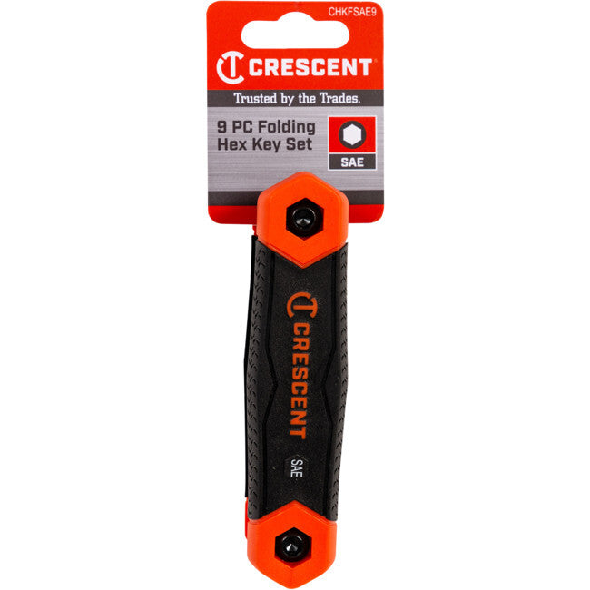 CRESCENT Imperial 9 Piece Nylon Folding HEX Key Wrench set